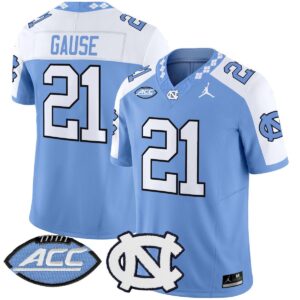 Davion Gause Jersey #21 North Carolina Tar Heels 2025 Limited Stitched Blue Alter
