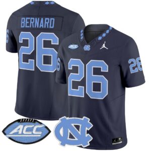 Giovani Bernard Jersey #26 North Carolina Tar Heels 2025 Stitched Navy