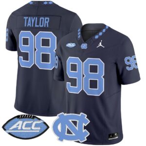 Lawrence Taylor Jersey #98 North Carolina Tar Heels 2025 Stitched Navy
