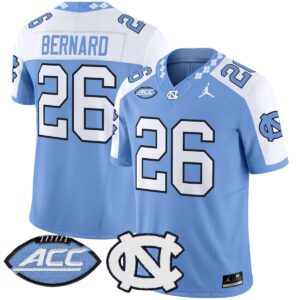 Giovani Bernard Jersey #26 North Carolina Tar Heels 2025 Stitched Blue Alter