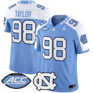 Lawrence Taylor Jersey #98 North Carolina Tar Heels 2025 Stitched Blue Alter