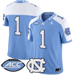 Team Jersey #1 North Carolina Tar Heels 2025 Vapor Limited Stitched Blue ALter