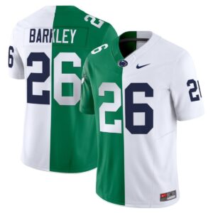 Saquon Barkley (White) Jersey #26 Penn State Nittany Lions Split Stitched