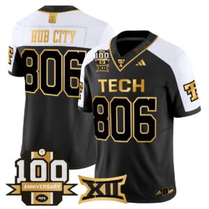 Hub City Jersey #806 Texas Tech 2025 100th Anniversary Stitched Alternate