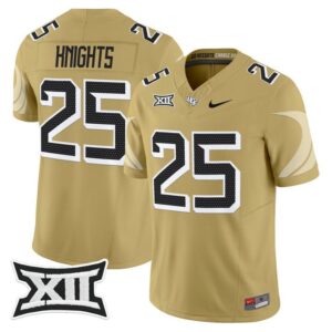 Knights Jersey #25 UCF Knights 2025 Vapor Limited Stitched Gold