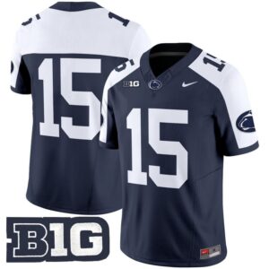 Drew Allar Jersey #15 No Name Penn State Nittany Lions 2025 Stitched Navy Alter