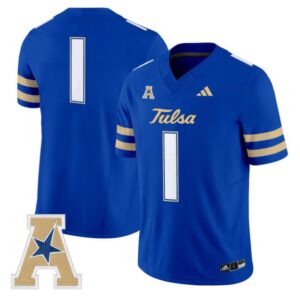 Team Jersey #1 Tulsa Golden Hurricane 2025 Vapor Limited Stitched Royal