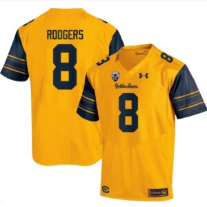 Cal Bears Aaron Rodgers Jersey #8 College Football 2023 Stitched Gold