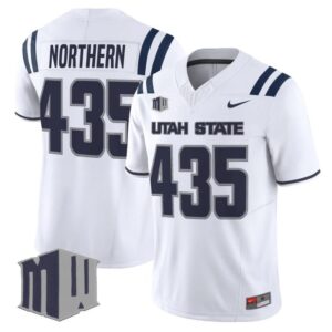 Northern Jersey #435 Utah State Aggies 2025 Vapor Limited Stitched White