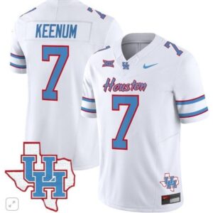 Men's Case Keenum #7 Houston Cougars Oilers Inspired Vapor Map Patch White