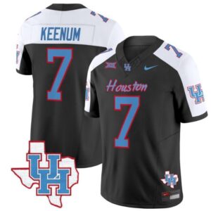Men's Case Keenum #7 Houston Cougars Oilers Stitched Black Alternate