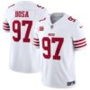 49ers #97 Nick Bosa White 2023 F.U.S.E. With C Patch Vapor Untouchable