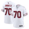 Arizona Cardinals #70 Paris Johnson Jr White 2023 Draft