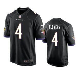 Baltimore Ravens #4 Zay Flowers Black