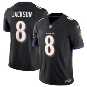 Baltimore Ravens #8 Lamar Jackson Black 2023 F.U.S.E Vapor Untouchable