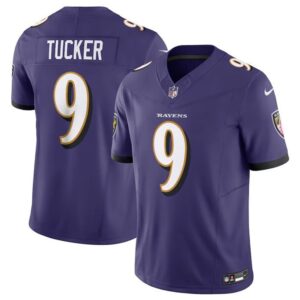 Baltimore Ravens #9 Justin Tucker Purple 2023 F.U.S.E Vapor Untouchable