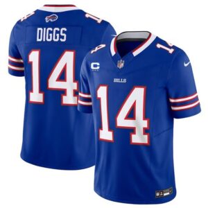 Bills #14 Stefon Diggs Blue 2023 F.U.S.E. With C Patch Vapor Untouchable