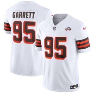 Browns #95 Myles Garrett White 2023 F.U.S.E. 1946 Collection Vapor Untouchable