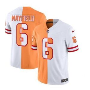 Buccaneers #6 Baker Mayfield 2023 F.U.S.E. WhiteGold With C Patch Split