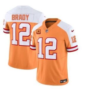 Buccaneers #12 Tom Brady 2023 F.U.S.E. WhiteGold With C Patch Throwback