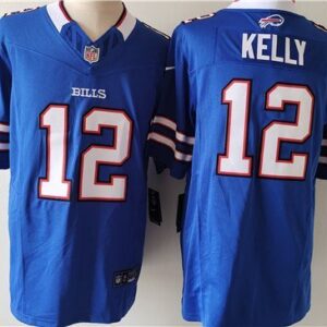 Buffalo Bills #12 Jim Kelly Blue 2023 F.U.S.E. Vapor Untouchable
