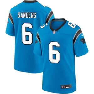 Carolina Panthers #6 Miles Sanders Blue