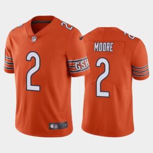 Chicago Bears #2 D.J. Moore Orange Vapor Untouchable