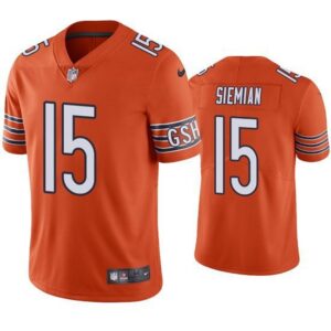 Chicago Bears #15 Trevor Siemian Orange Vapor untouchable