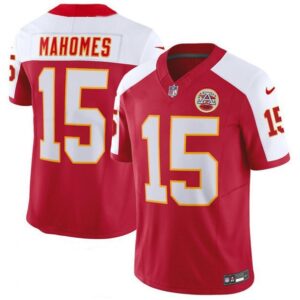 Chiefs #15 Patrick Mahomes RedWhite 2023 F.U.S.E. Vapor Untouchable
