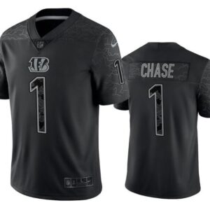 Cincinnati Bengals #1 Ja'Marr Chase Black Reflective