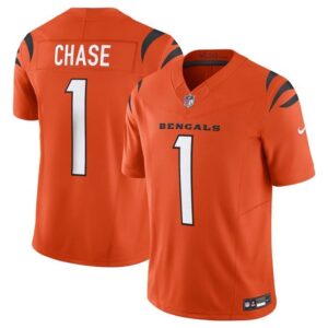 Cincinnati Bengals #1 Ja'Marr Chase Orange 2023 F.U.S.E. Vapor Untouchable