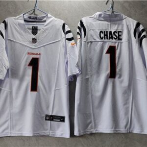 Cincinnati Bengals #1 Ja'Marr Chase White 2023 F.U.S.E. Vapor Untouchable