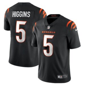 Cincinnati Bengals #5 Tee Higgins Black Vapor Untouchable