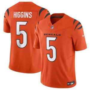 Cincinnati Bengals #5 Tee Higgins Orange 2023 F.U.S.E. Vapor Untouchable