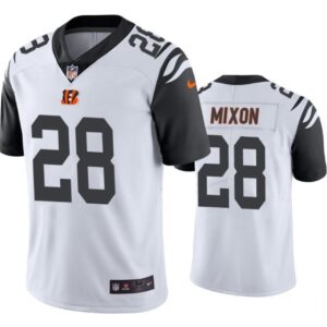 Cincinnati Bengals #28 Joe Mixon White White Color Rush