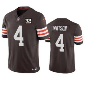 Cleveland Browns #4 Deshaun Watson Brown 2023 F.U.S.E. With Jim Brown Memorial Patch