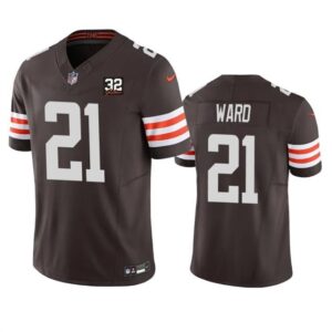Cleveland Browns #21 Denzel Ward Brown 2023 F.U.S.E. With Jim Brown Memorial Patch