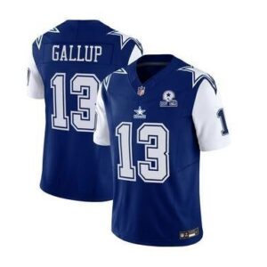 Cowboys #13 Michael Gallup Navy 2023 F.U.S.E. With 1960 Patch Vapor