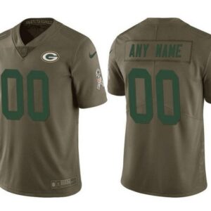 Custom Green Bay Packers 2017 Olive Salute To Service
