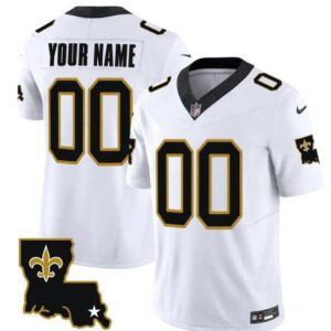 Custom New Orleans Saints White 2023 F.U.S.E. 1987 Legacy Vapor