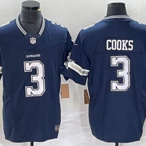 Dallas Cowboys #3 Brandin Cooks Navy 2023 F.U.S.E