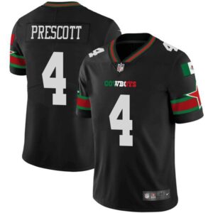 Dallas Cowboys #4 Dak Prescott Black Mexico Vapor