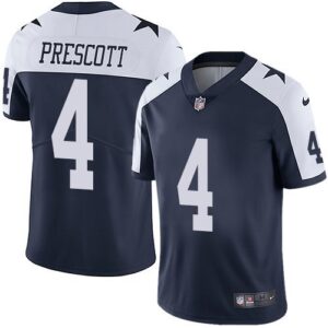 Dallas Cowboys #4 Dak Prescott Navy Blue Thanksgiving  Vapor Untouchable