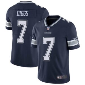 Dallas Cowboys #7 Trevon Diggs Navy Vapor