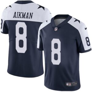 Dallas Cowboys #8 Troy Aikman Navy Blue Thanksgiving  Vapor Untouchable