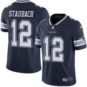 Dallas Cowboys #12 Roger Staubach Navy Blue Team Color  Vapor Untouchable