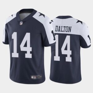 Dallas Cowboys #14 Andy Dalton Navy Thanksgiving Vapor Untouchable