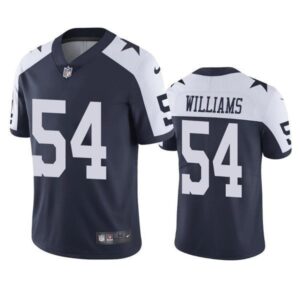 Dallas Cowboys #54 Sam Williams White Navy Vapor