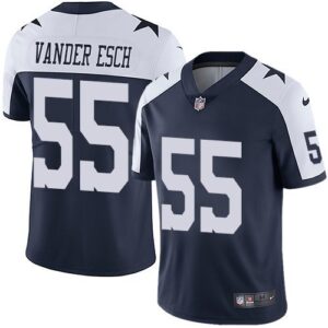 Dallas Cowboys #55 Leighton Vander Esch Navy Thanksgiving  Vapor Untouchable