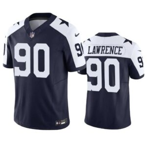 Dallas Cowboys #90 Demarcus Lawrence Navy 2023 F.U.S.E. Vapor